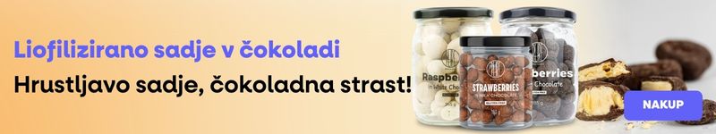 (Slovinština) Lyofilizované ovoce v čokoládě